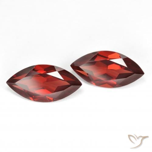 Pedras preciosas de Granada Piropo groselha vermelha natural de 4.41 ct, Marquesa, VVS-VS