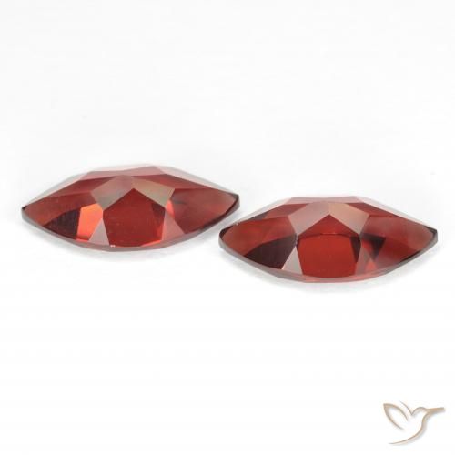 Pedras preciosas de Granada Piropo groselha vermelha natural de 4.41 ct, Marquesa, VVS-VS