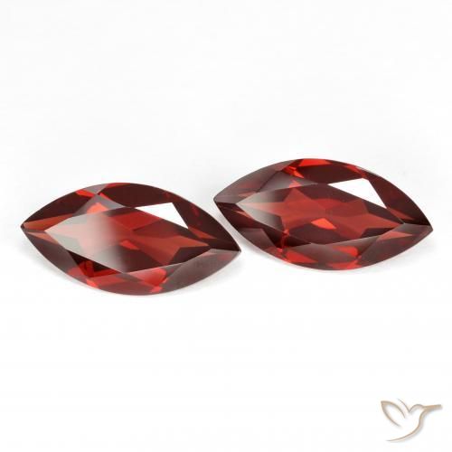 Pedras preciosas de Granada Piropo groselha vermelha natural de 3.89 ct, Marquesa, VVS-VS