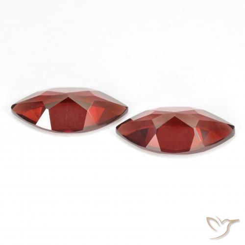 Pedras preciosas de Granada Piropo groselha vermelha natural de 3.89 ct, Marquesa, VVS-VS