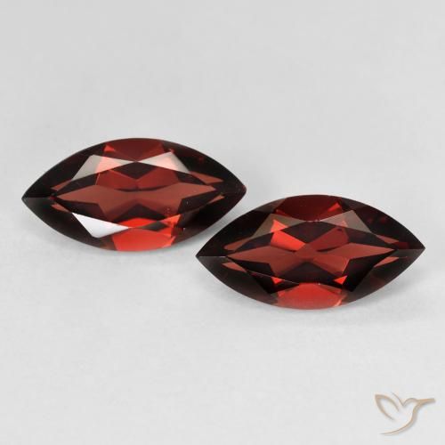 4.37ctw Natural vermelho médio Granada Piropo, Marquesa, VVS-VS