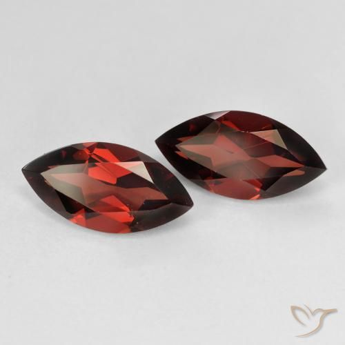 Pedras preciosas de Granada Piropo vermelho médio natural de 4.37 ct, Marquesa, VVS-VS