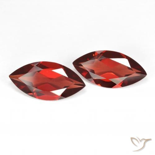 Pedras preciosas de Granada Piropo Sangria Tinto natural de 3.47 ct, Marquesa, VVS-VS