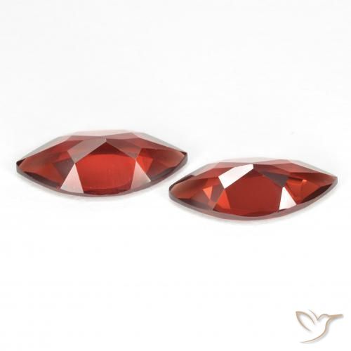Pedras preciosas de Granada Piropo Sangria Tinto natural de 3.47 ct, Marquesa, VVS-VS