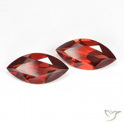 Pedras preciosas de Granada Piropo vermelho médio natural de 3.77 ct, Marquesa, VVS-VS