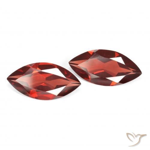 Pedras preciosas de Granada Piropo Sangria Tinto natural de 3.43 ct, Marquesa, VVS-VS