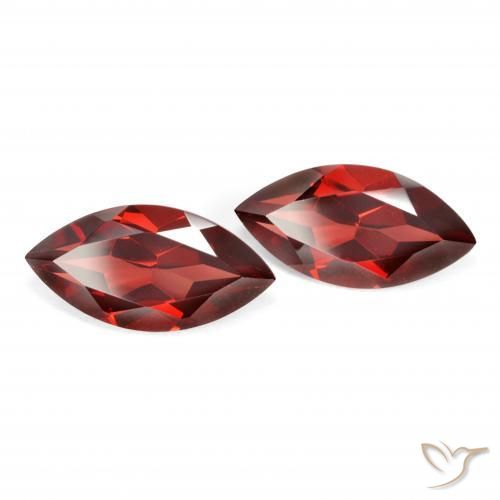 Pedras preciosas de Granada Piropo Sangria Tinto natural de 4.47 ct, Marquesa, VVS-VS