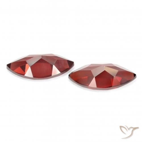 Pedras preciosas de Granada Piropo groselha vermelha natural de 4.41 ct, Marquesa, VVS-VS