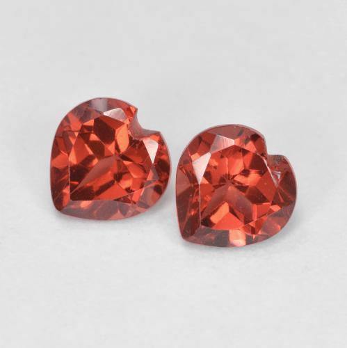 Pedras preciosas de granada piropo vermelho natural de 1,11 ct, formato de coração, VVS-VS