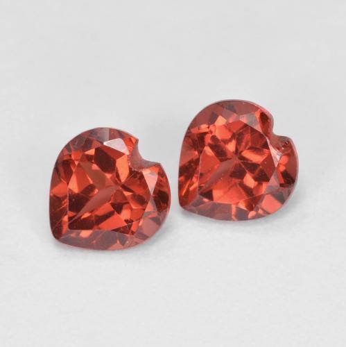 Pedras preciosas de granada piropo vermelho natural de 1,11 ct, formato de coração, VVS-VS