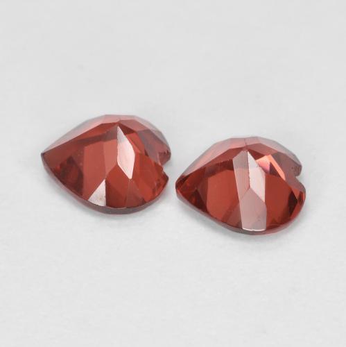 Pedras preciosas de granada piropo vermelho natural de 1,11 ct, formato de coração, VVS-VS