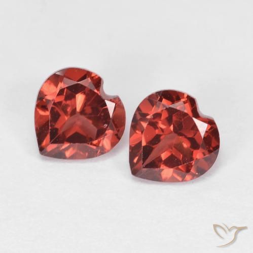 1.31ctw Natural vermelho médio Granada Piropo, Coração, VVS-VS