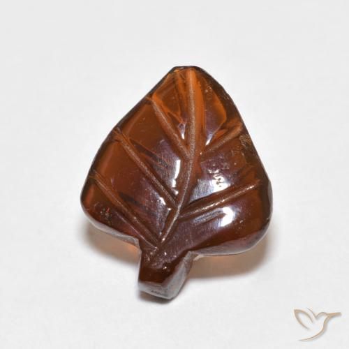 Granada piropo laranja natural 2,92ct, forma extravagante, translúcido