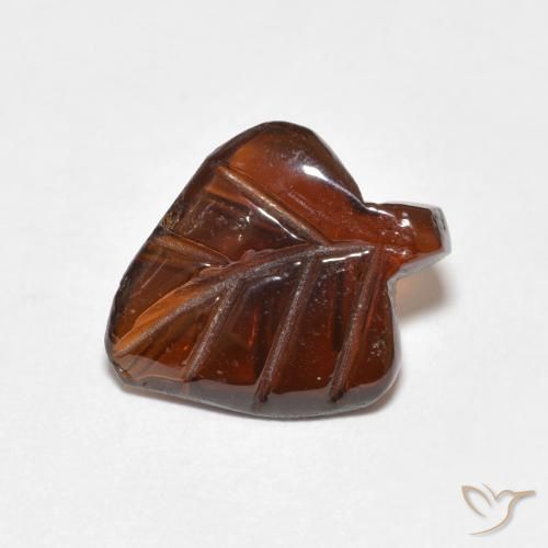 Granada piropo laranja natural 2,92ct, forma extravagante, translúcido