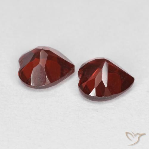 Pedras preciosas de Granada Piropo Sangria Tinto natural de 1.18 ct, Coração, VVS-VS