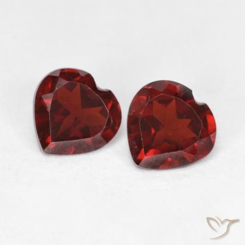1.04ctw Natural Sangue vermelho Granada Piropo, Coração, VVS-VS