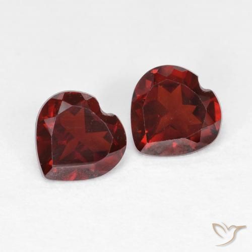 Pedras preciosas de Granada Piropo Sangue vermelho natural de 1.04 ct, Coração, VVS-VS