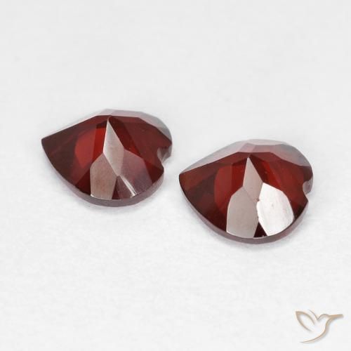 Pedras preciosas de Granada Piropo Sangue vermelho natural de 1.04 ct, Coração, VVS-VS