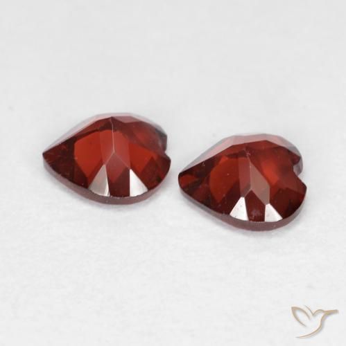 Pedras preciosas de Granada Piropo Sangria Tinto natural de 0.99 ct, Coração, VVS-VS