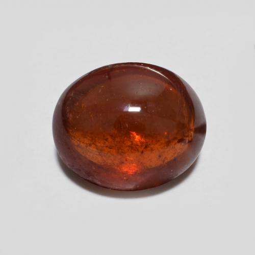 Granada piropo vermelho natural 3,76ct, corte oval, transparente
