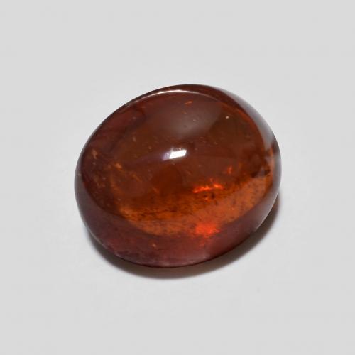 Granada piropo vermelho natural 3,76ct, corte oval, transparente