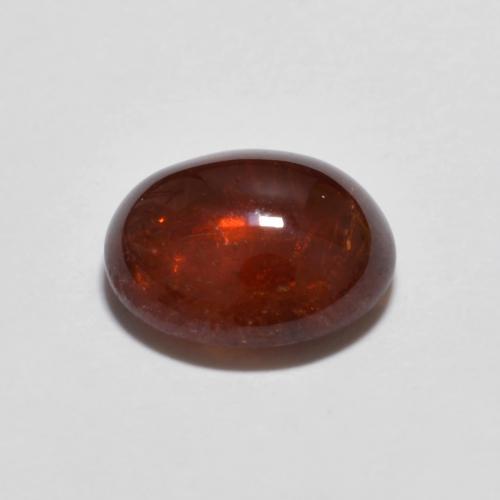 Granada piropo vermelho natural 3,76ct, corte oval, transparente
