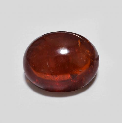 Granada piropo vermelho natural 6,13ct, corte oval, translúcido