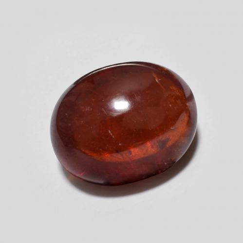 Granada piropo vermelho natural 6,13ct, corte oval, translúcido