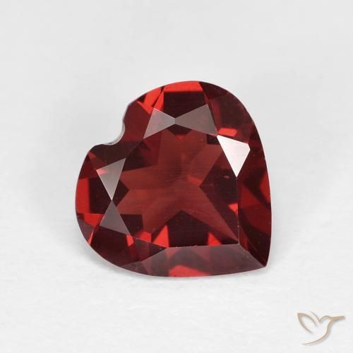 1.70ct Natural vermelho médio Granada Piropo, Coração, VVS