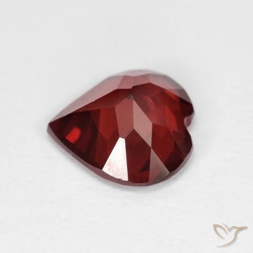 Granada Piropo vermelho médio Natural 1.70ct, Coração, VVS