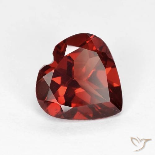 1.78ct Natural Vermelho escuro Granada Piropo, Coração, VVS-VS