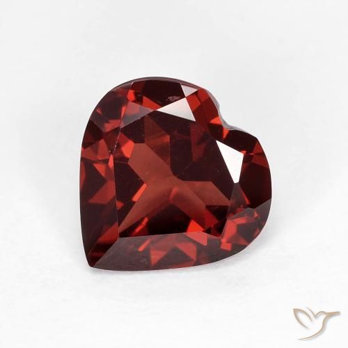 1.78ct Natural Vermelho Sangue Profundo Granada Piropo, Coração, VVS