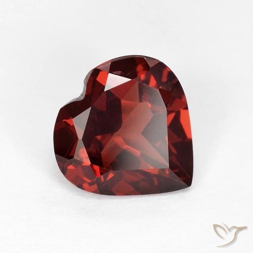 Granada Piropo Vermelho Sangue Profundo Natural 1.78ct, Coração, VVS