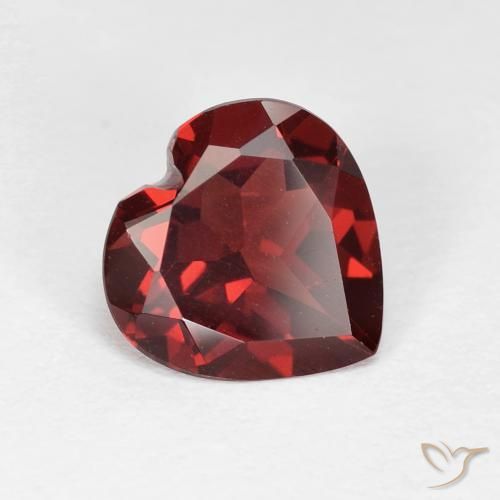 1,85 quilates de granada de piropo lapidação de coração, 8 x 8 mm de Moçambique, Photo A