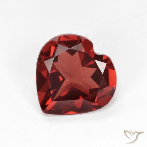 1.78ct Natural groselha vermelha Granada Piropo, Coração, VVS