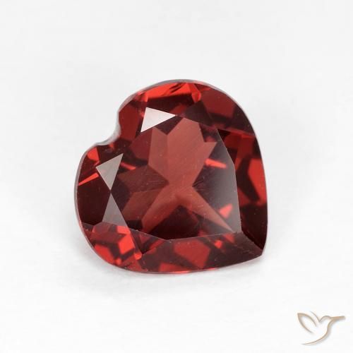 Granada Piropo groselha vermelha Natural 1.78ct, Coração, VVS