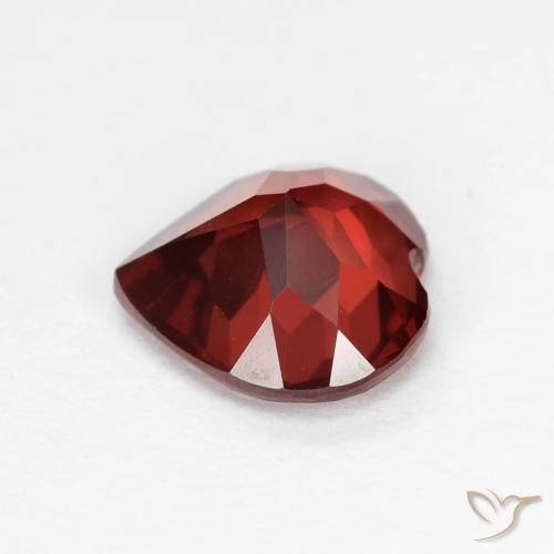 Granada Piropo groselha vermelha Natural 1.78ct, Coração, VVS