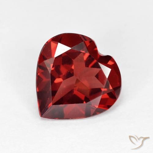 Granada Piropo vermelho médio Natural 1.80ct, Coração, VVS