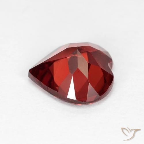 Granada Piropo vermelho médio Natural 1.80ct, Coração, VVS