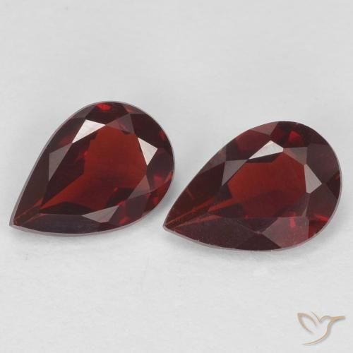 1.22ctw Natural Vermelho escuro Granada Piropo, Formato de pêra, VVS-VS