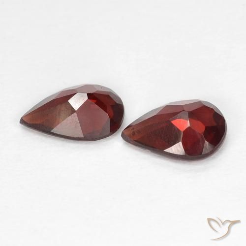 Pedras preciosas de Granada Piropo Vermelho escuro natural de 1.34 ct, Formato de pêra, VS
