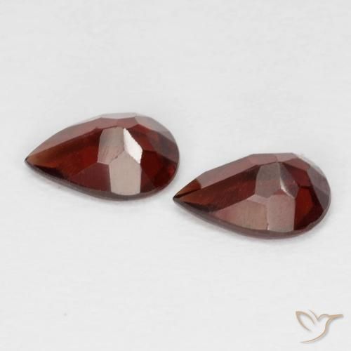Pedras preciosas de Granada Piropo Vermelho escuro natural de 1.48 ct, Formato de pêra, VS