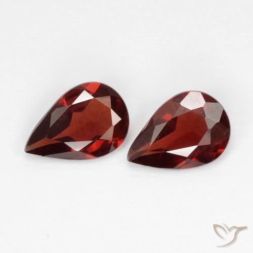 1.25ctw Natural Vermelho escuro Granada Piropo, Formato de pêra, VS