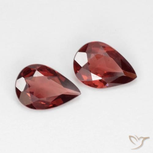 Pedras preciosas de Granada Piropo Vermelho escuro natural de 1.20 ct, Formato de pêra, VS