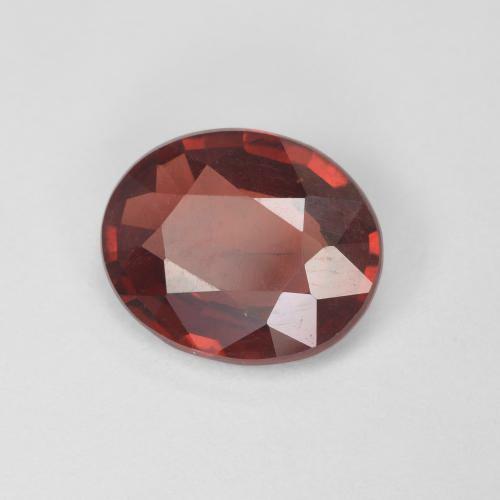Granada piropo vermelho natural 2,01ct, corte oval, VS-SI
