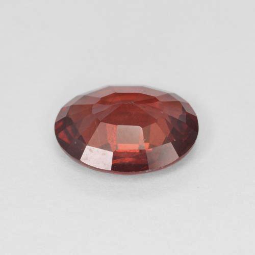 Granada piropo vermelho natural 2,01ct, corte oval, VS-SI