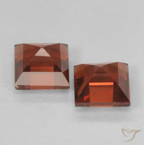 Pedras preciosas de Granada Piropo Vermelho brilhante natural de 1.06 ct, Quadrado, VS