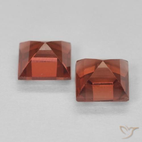 Pedras preciosas de Granada Piropo vermelho médio natural de 0.90 ct, Quadrado, VVS-VS