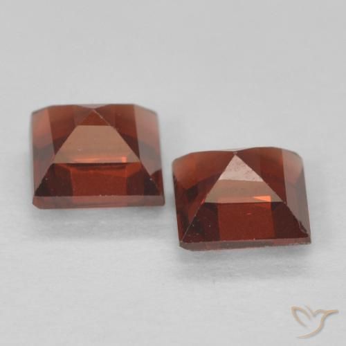 Pedras preciosas de Granada Piropo groselha vermelha natural de 0.96 ct, Quadrado, VVS-VS