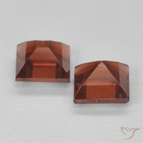 Pedras preciosas de Granada Piropo vermelho médio natural de 0.99 ct, Quadrado, VVS-VS